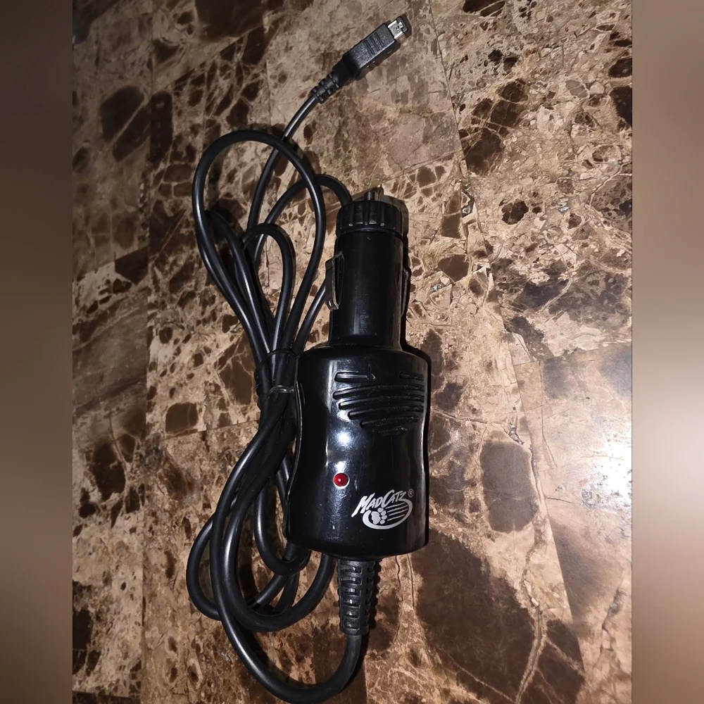 GAMEBOY ORIGINAL SYSTEM Black Car Cigarette Lighter Power Adapter with Long Cord